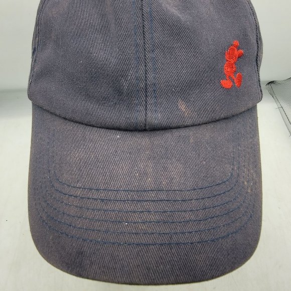 Disney Dark Blue Adults Hat Cap Red Mickey Casual Adjustable Disneyland Casual - Picture 5 of 9